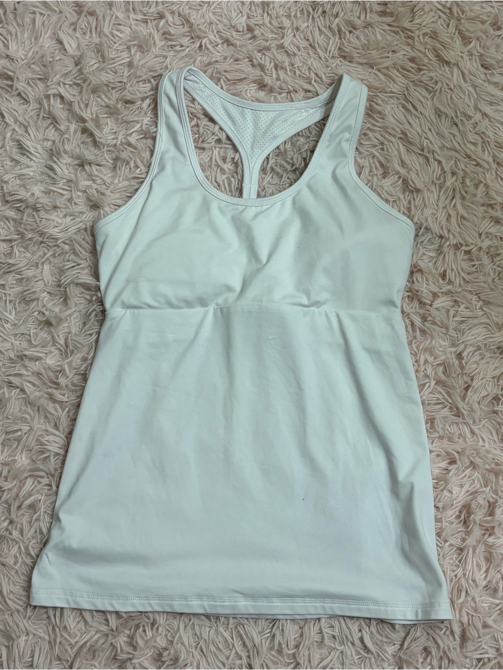 Women's White Racerback Athletic Tank Top